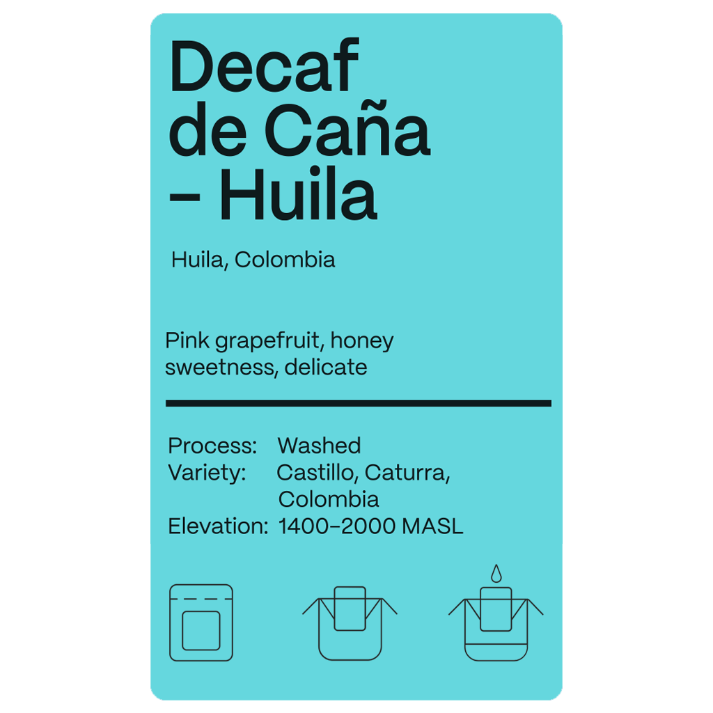 Decaf de Cana Huila Colombia - Drip pack